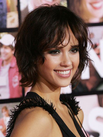 Jessica Alba Short Human Hair Lace Front Wig