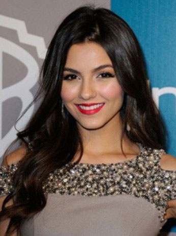 24" Victoria Justice Elegant Long Wavy Full Lace Wig