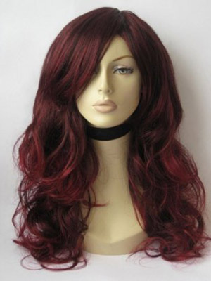 Cheryl Cole Style Plum Red Wig