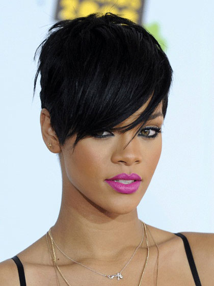 Rihanna Boystyle Fashion Short Synthetic Wig - Click Image to Close