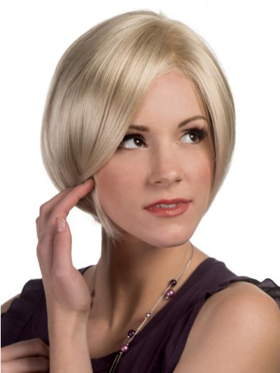 Front Lace Line Chin Length Graduated Layered Bob wig