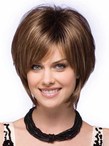 Tousled Natural Straight Short Bob Wig - Click Image to Close