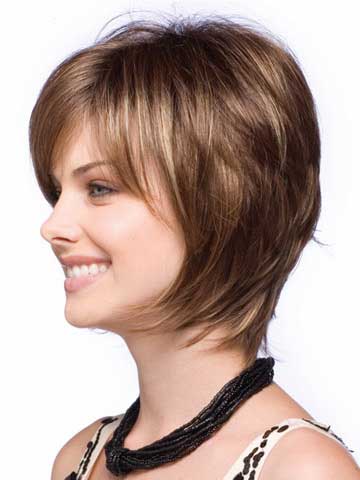 Tousled Natural Straight Short Bob Wig