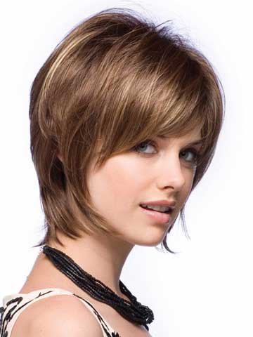 Tousled Natural Straight Short Bob Wig