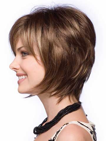 Tousled Natural Straight Short Bob Wig