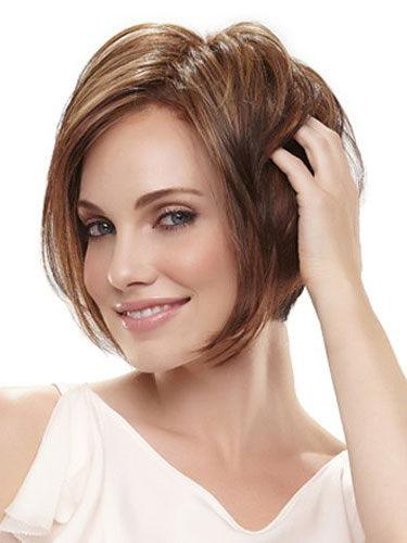 Synthetic Angled Layers Bob Wig