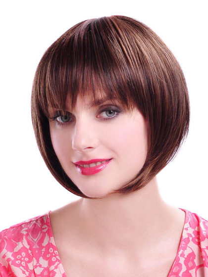 Short Chic Straight Synthetic Bob Wig - Click Image to Close