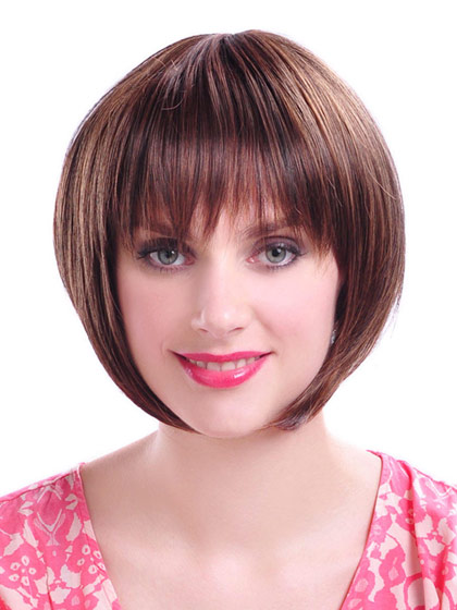 Short Chic Straight Synthetic Bob Wig