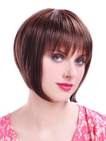 Short Chic Straight Synthetic Bob Wig