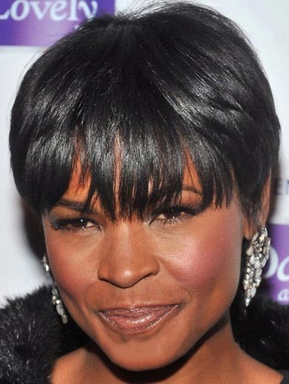 Hot Short Straight Black African American Wigs for Women - Click Image to Close