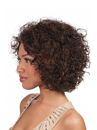 Short Curly Medium Length wig