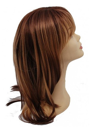 Synthetic Sleek Straight Graduated Layered wig