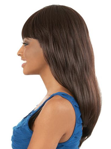 Full Bang Long wavy Synthetic Capless Wig