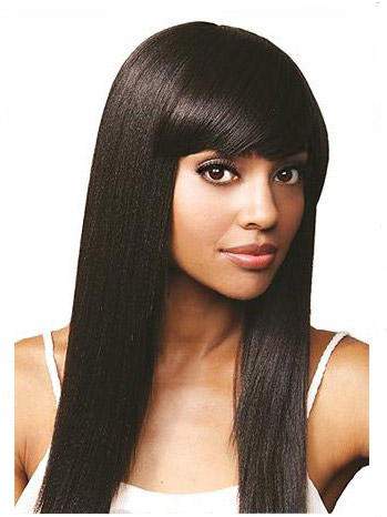 16" Silky Straight Remy Human Hair Lace Front Wig - Click Image to Close