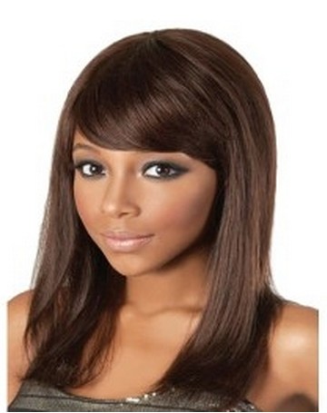 Mid-Length Straight Remy Human Hair Wig