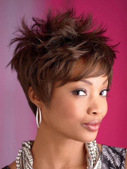 Trendy Semi-Spiky Dorie Synthetic Wig - Click Image to Close