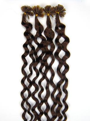 20" 100% Curly Nail Tip Human Hair Extensions