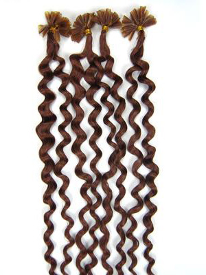 20" 100% Curly Nail Tip Human Hair Extensions