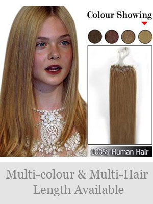 18"100% Micro Loop Human Hair Extensions