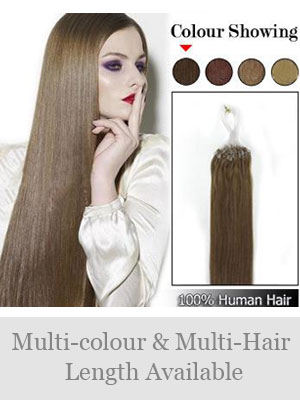 18"100% Micro Loop Human Hair Extensions