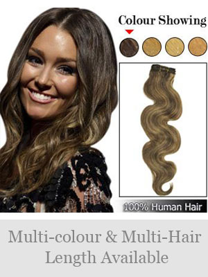 Wavy Indian Remy Hair Weft Extensions - Click Image to Close