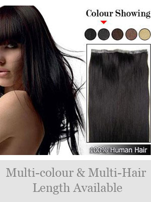 20" PU Skin Weft Remy Human Hair Extensions - Click Image to Close