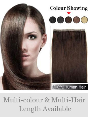 20" PU Skin Weft Remy Human Hair Extensions - Click Image to Close