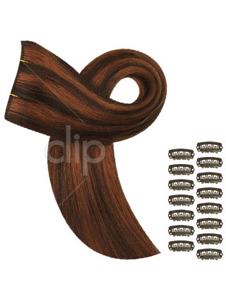 16" DIY Set Clip In Hair Extensions - Click Image to Close