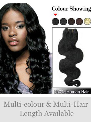 20" Human Hair Wavy Full Head Extensions - Click Image to Close