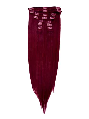 10 pcs From 14" Straight Clip In Full Head Set - Click Image to Close