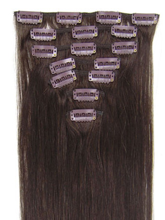 7 pcs From 14" Straight Clip In Full Head Set