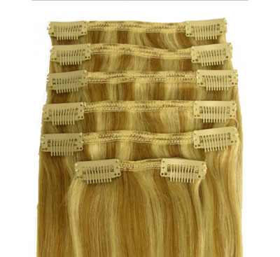 10 Inches Full Head 6 pcs Clip in Human Hair Extensions