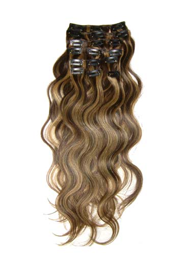 10 pcs From 18" Wavy Clip In Full Head Set