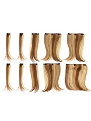 10 Piece Straight Human Hair Extensions