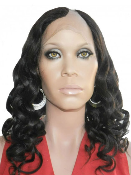 Spiral Curls Lace Front U Part Human Hair Wig - Click Image to Close