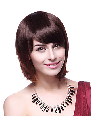 Capless Top Grade Quality Synthetic Short Straight Wig