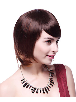 Capless Top Grade Quality Synthetic Short Straight Wig