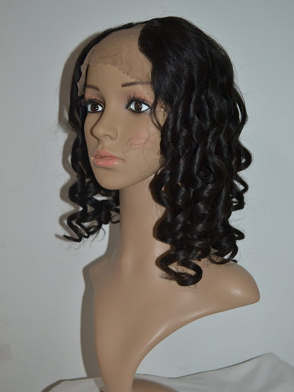 Shoulder Length Remy Human Hair U Part Wig