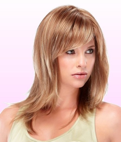 Mid-Length Straight Capless Synthetic Wig