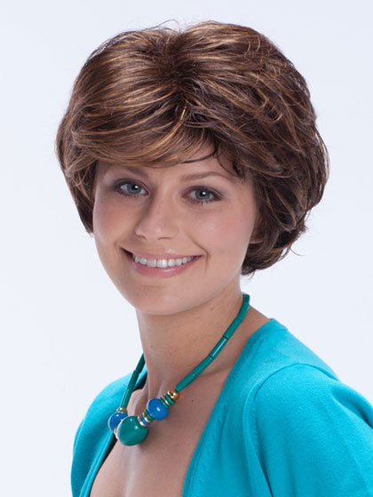 Short Wavy Synthetic Wig - Click Image to Close