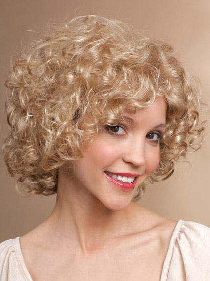 Curly Medium Length Synthetic Wig