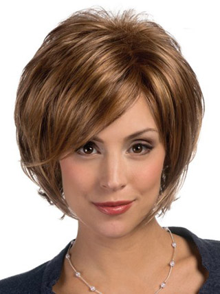 Wispy Layered Front Lace Synthetic Wig