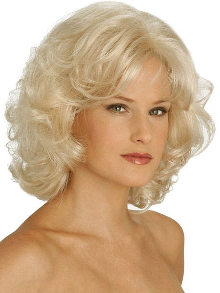 Mid-Length & Bottom Layered Curls Synthetic Wig - Click Image to Close