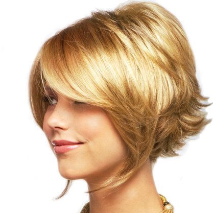 Slightly Curled With Long Side Choppy Synthetic Wig - Click Image to Close