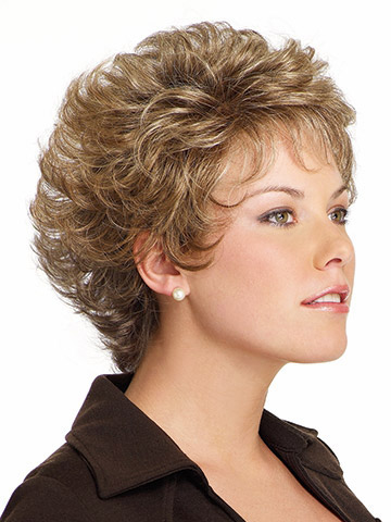 Open Curled Style Short Lace Front Wig