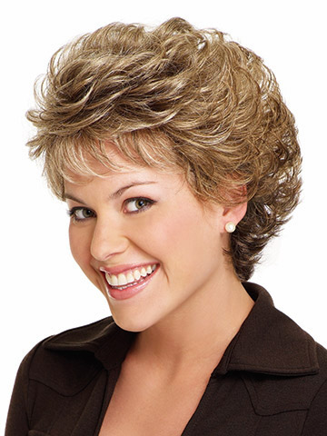 Open Curled Style Short Lace Front Wig