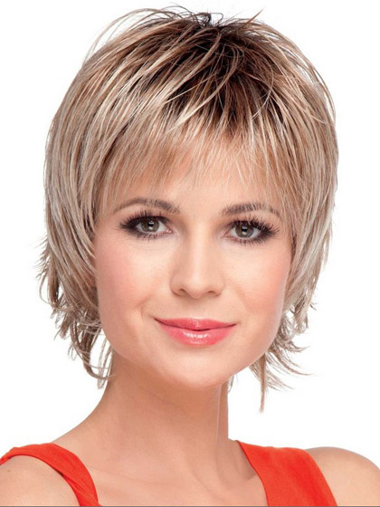 Short With The Thin Nape Capless Wig - Click Image to Close