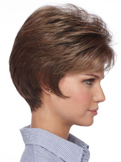 Synthetic Lace Front Short Layered Style Wig