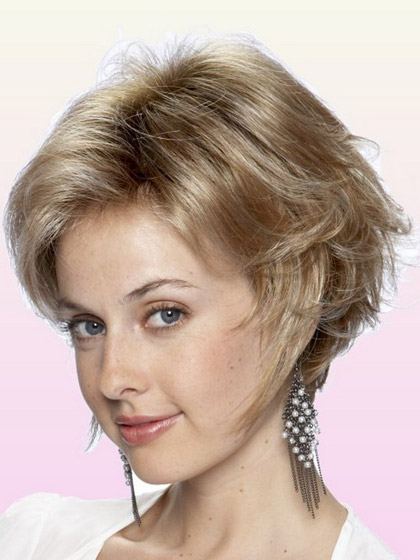 Short Wavy With Modern Style Lace Front Wig - Click Image to Close