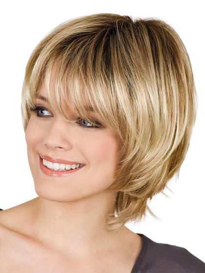 Modern Stylish Cuts Light Blonde Short Wig - Click Image to Close